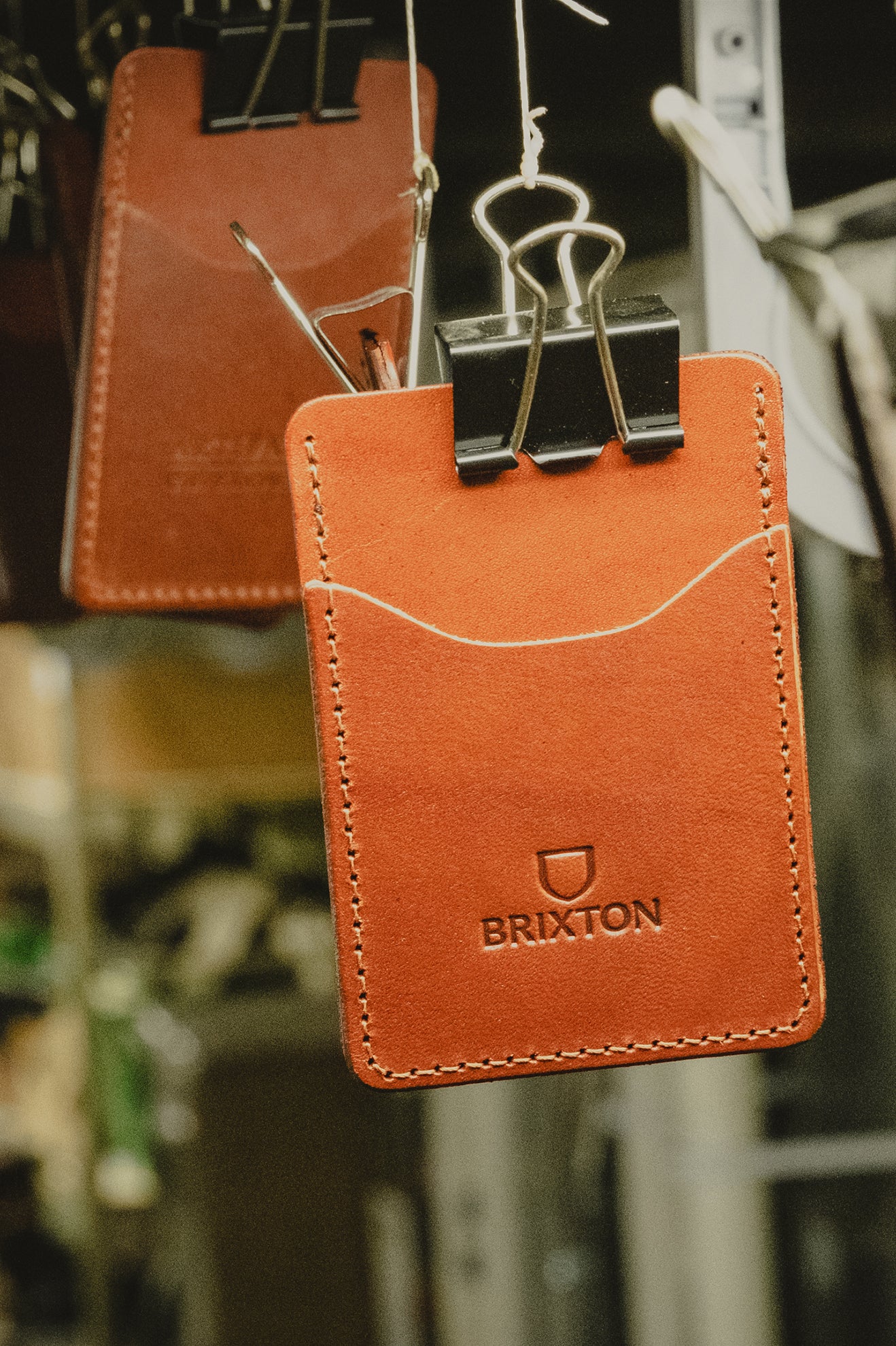 Accesorios Brixton Artifact Cuero Card Holder Wallet Unisex Negras | 204785NSE