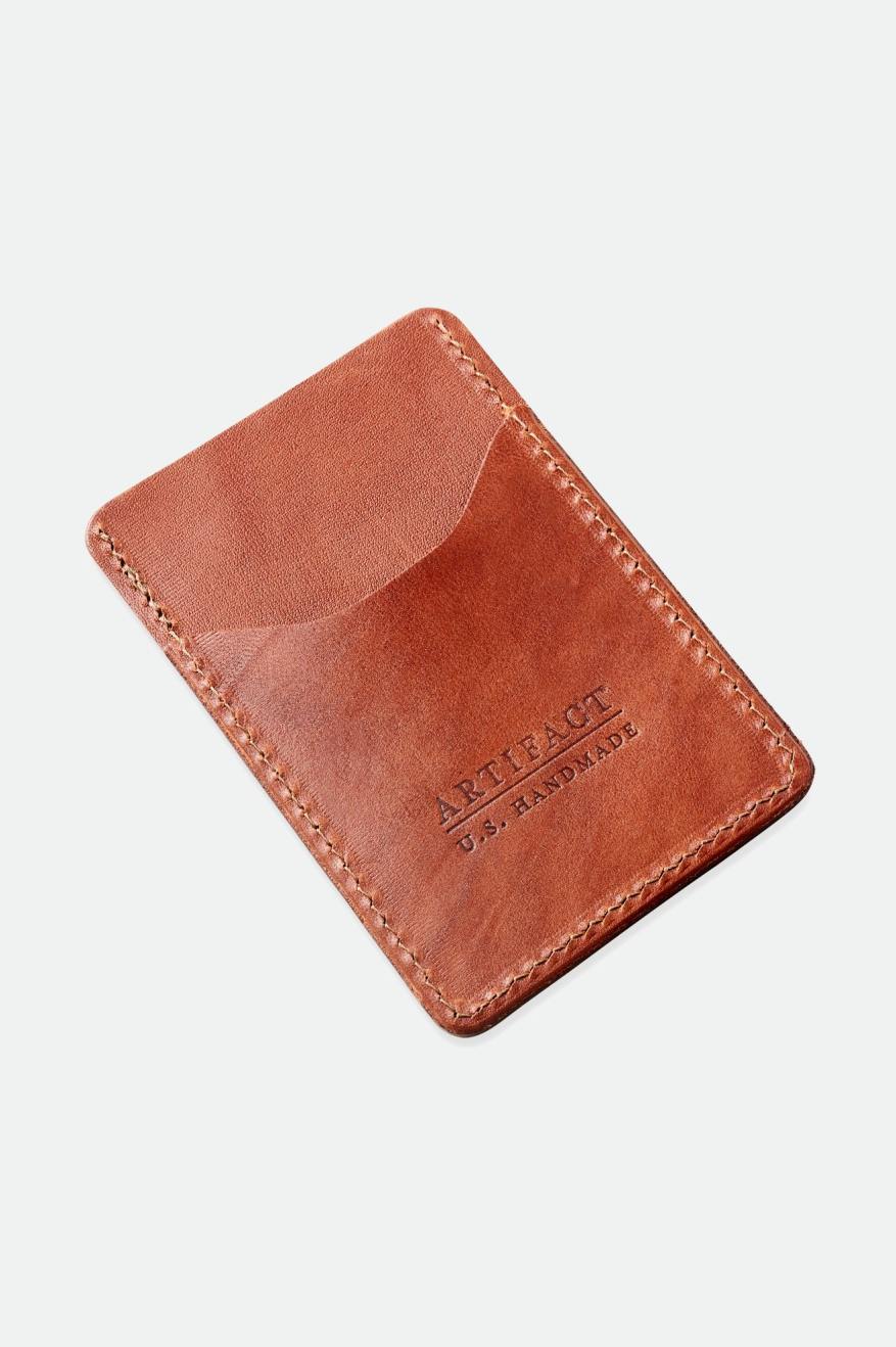 Accesorios Brixton Artifact Cuero Card Holder Wallet Unisex Marrones | 306175LFB