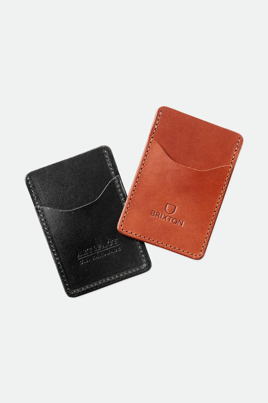 Accesorios Brixton Artifact Cuero Card Holder Wallet Unisex Marrones | 306175LFB