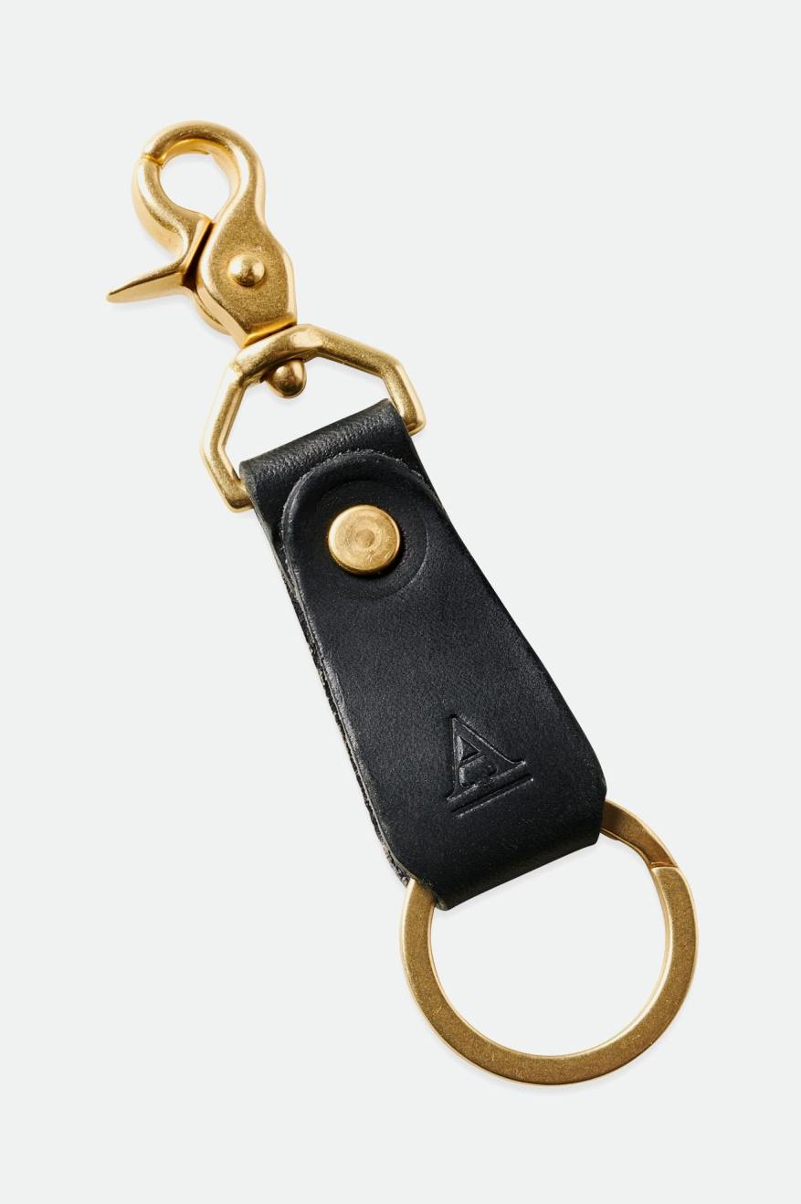 Accesorios Brixton Artifact Cuero Key Clip Unisex Negras | 063219HIC