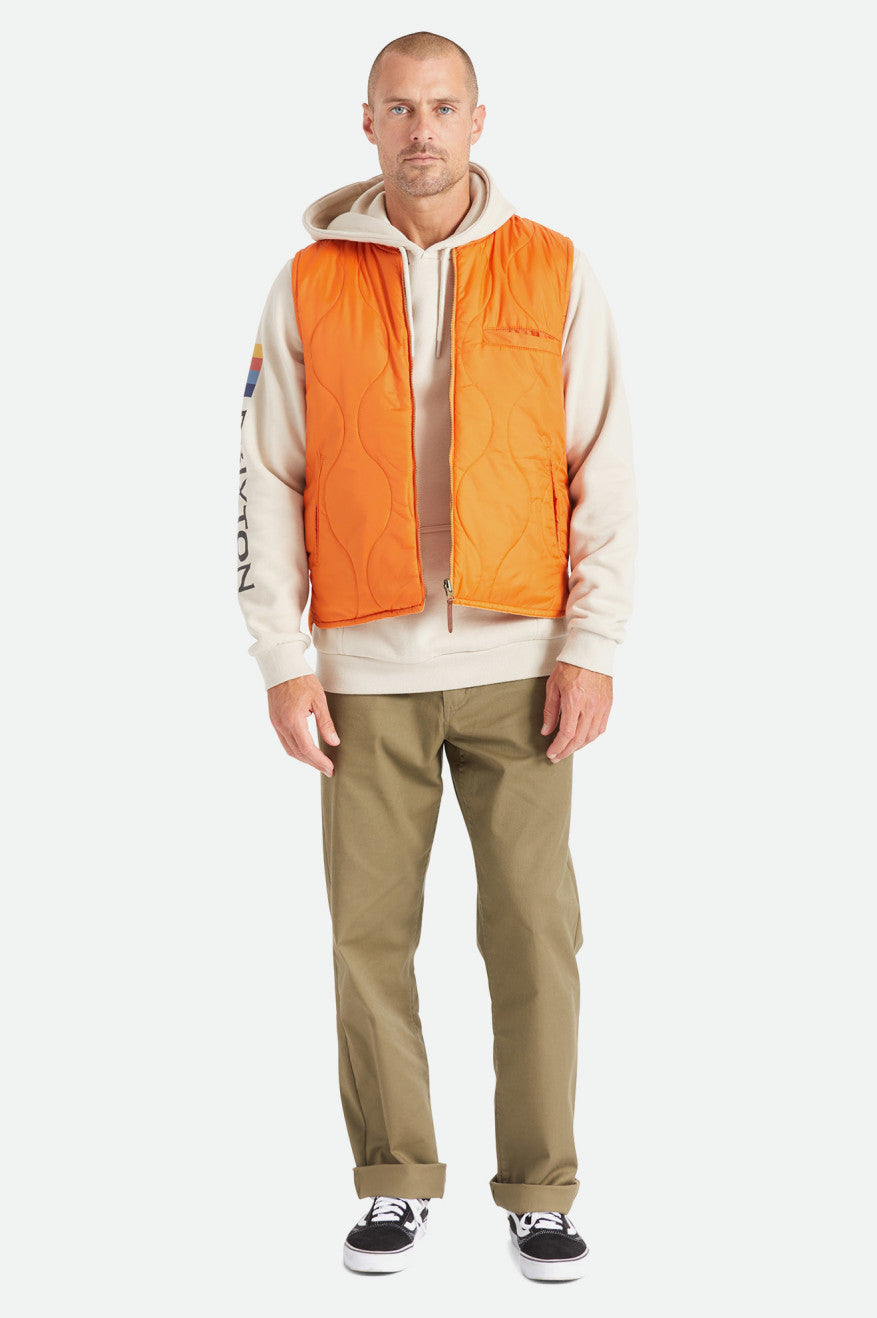 Chaquetas Brixton Abraham Reversible Vest Hombre Naranjas | 849352NYK