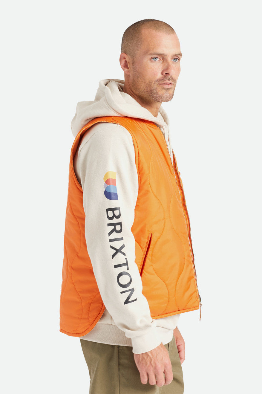 Chaquetas Brixton Abraham Reversible Vest Hombre Naranjas | 849352NYK