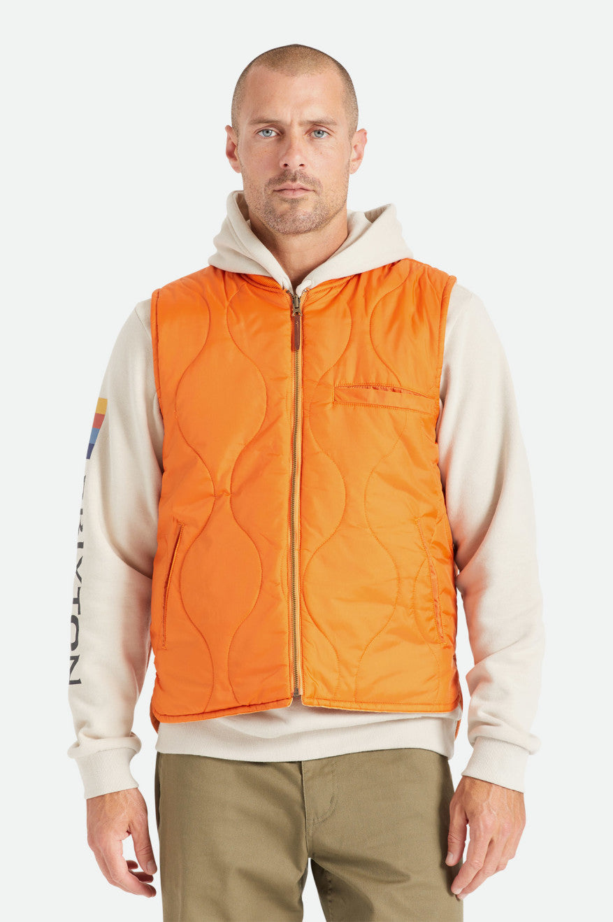 Chaquetas Brixton Abraham Reversible Vest Hombre Naranjas | 849352NYK