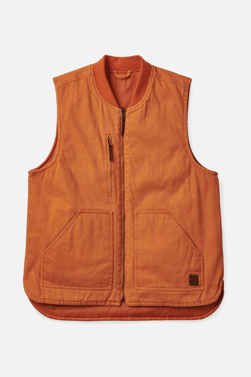 Chaquetas Brixton Abraham Reversible Vest Hombre Naranjas | 849352NYK