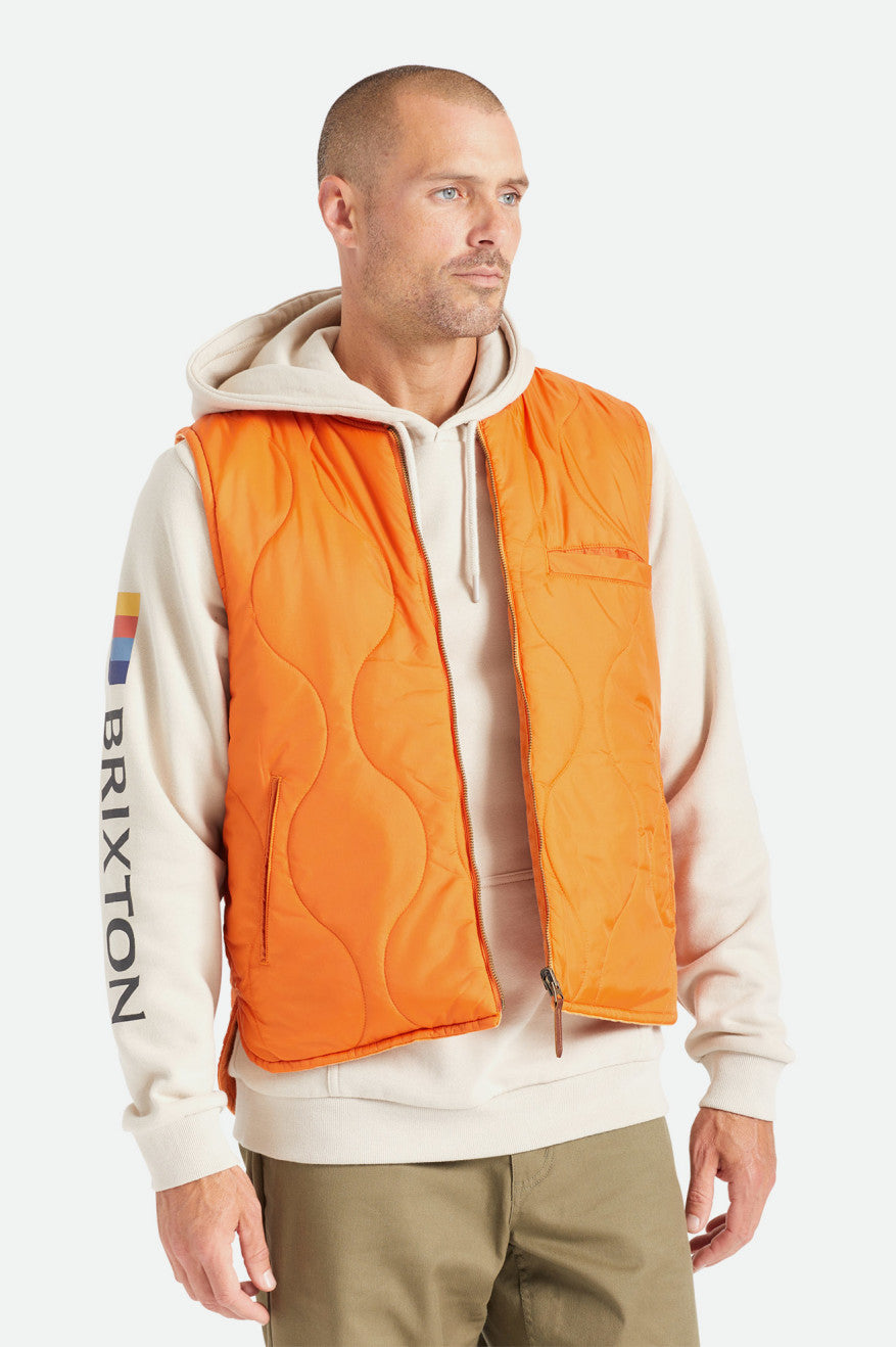 Chaquetas Brixton Abraham Reversible Vest Hombre Naranjas | 849352NYK