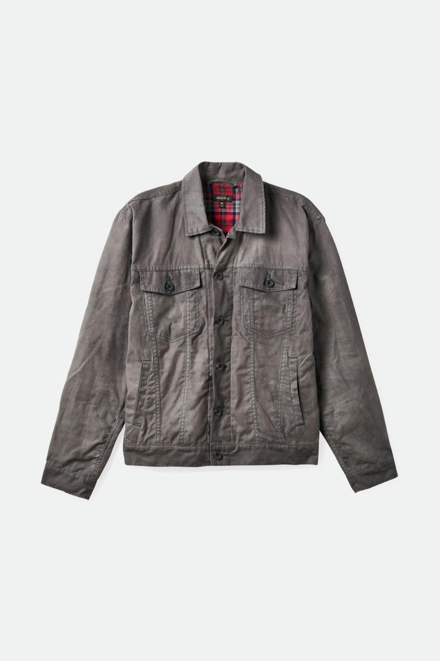 Chaquetas Brixton Cable Reserve Waxed Lona Trucker Hombre Gris | 653280NAJ