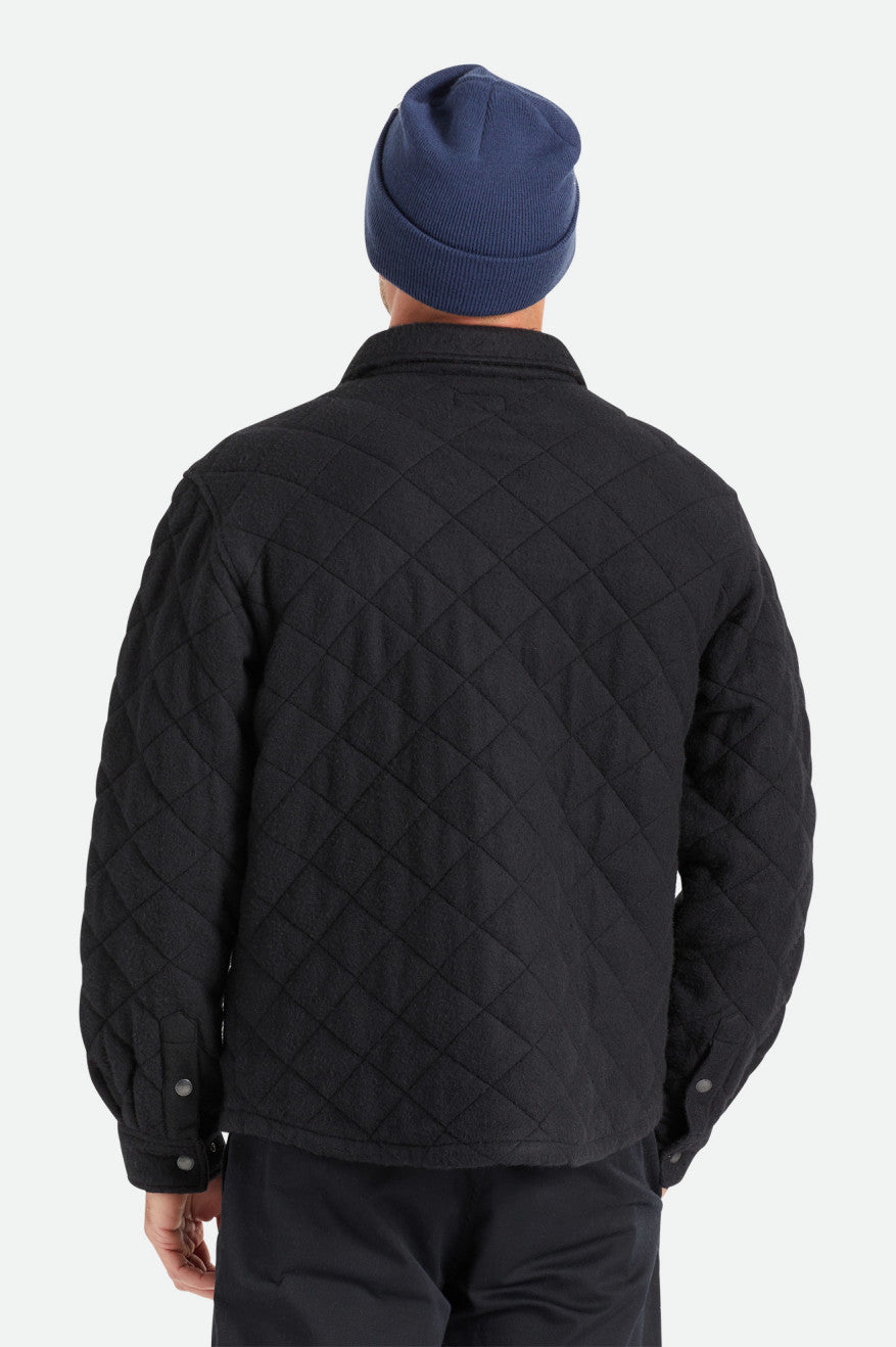 Chaquetas Brixton Cass Acolchado Fleece Hombre Negras | 230154FED