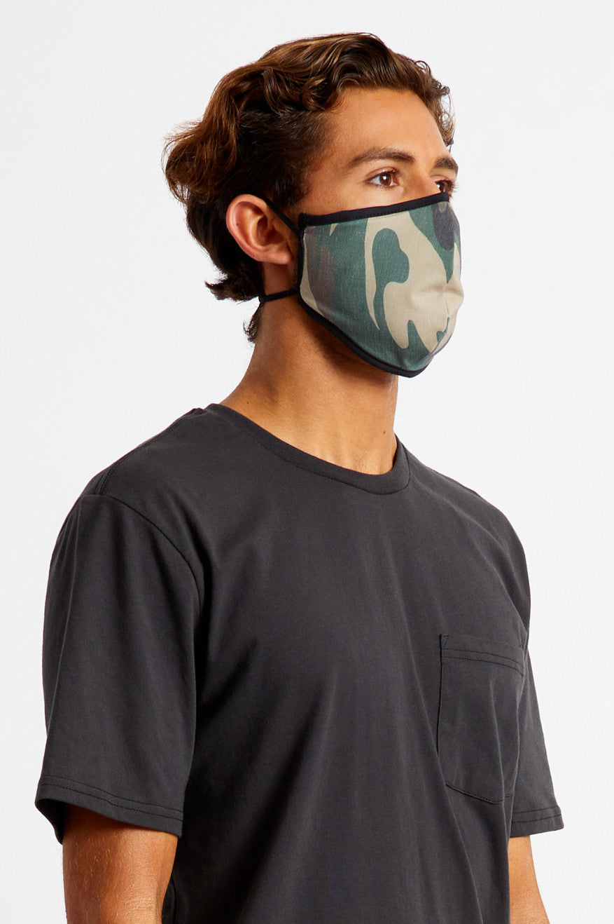 Mascarilla Brixton Antimicrobial 4-Way Stretch Unisex Camuflaje | 234156BTZ