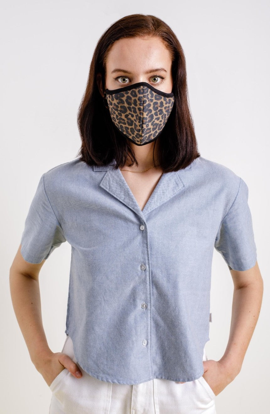 Mascarilla Brixton Antimicrobial 4-Way Stretch Unisex Leopardo | 651289VTK