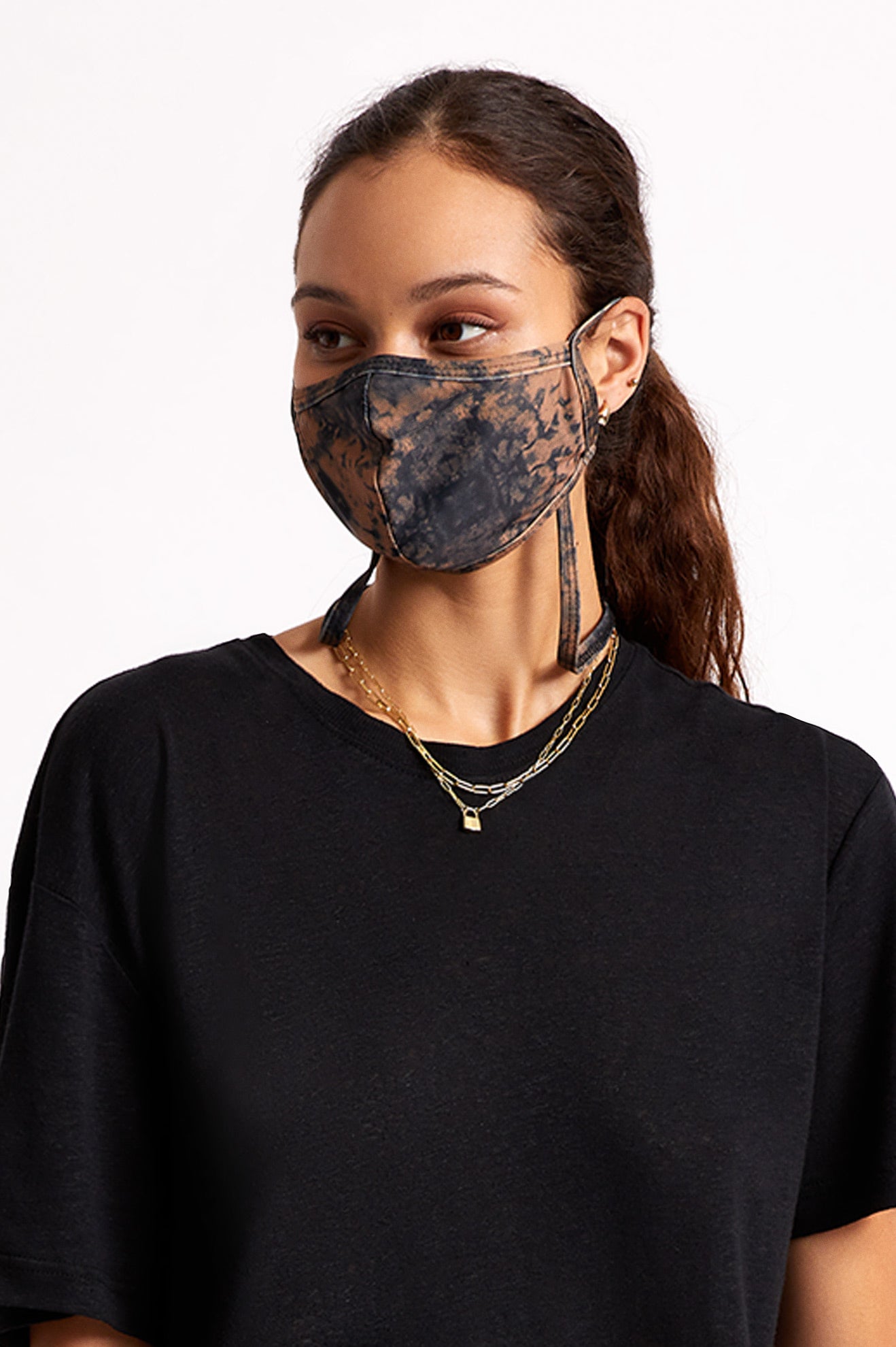 Mascarilla Brixton Everything Unisex Negras Naranjas Azules | 685723YEN