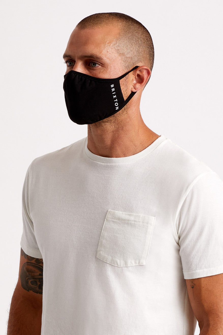 Mascarilla Brixton Tee Unisex Negras | 174528CZO