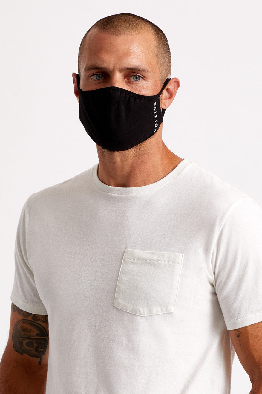 Mascarilla Brixton Tee Unisex Negras | 174528CZO