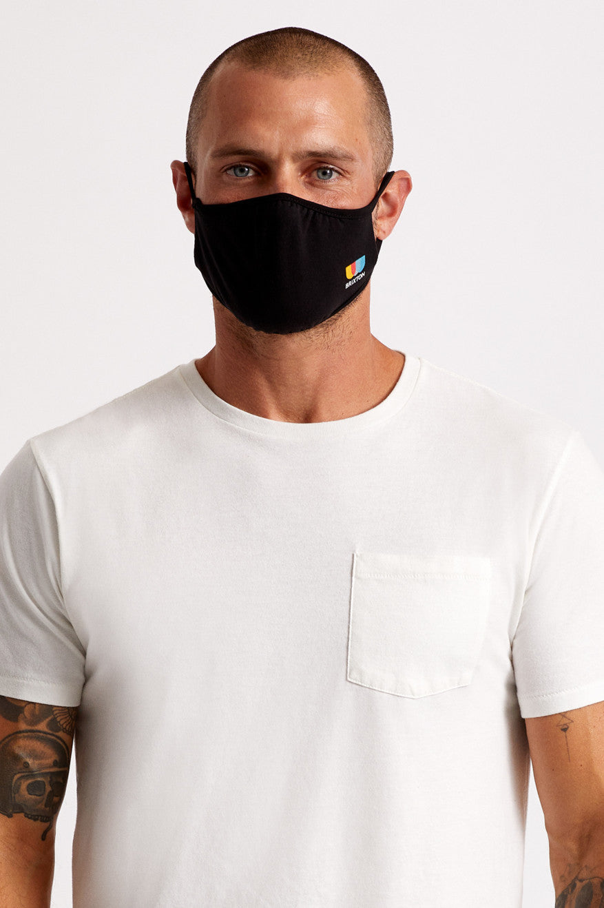 Mascarilla Brixton Tee Unisex Negras | 950376YFN