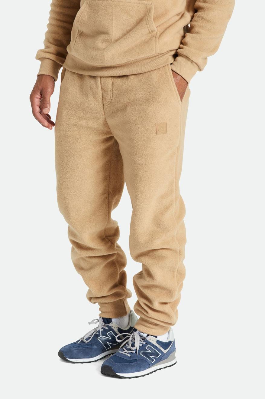 Pantalones Brixton Blanket Fleece Jogger Hombre Beige | 497810KEF