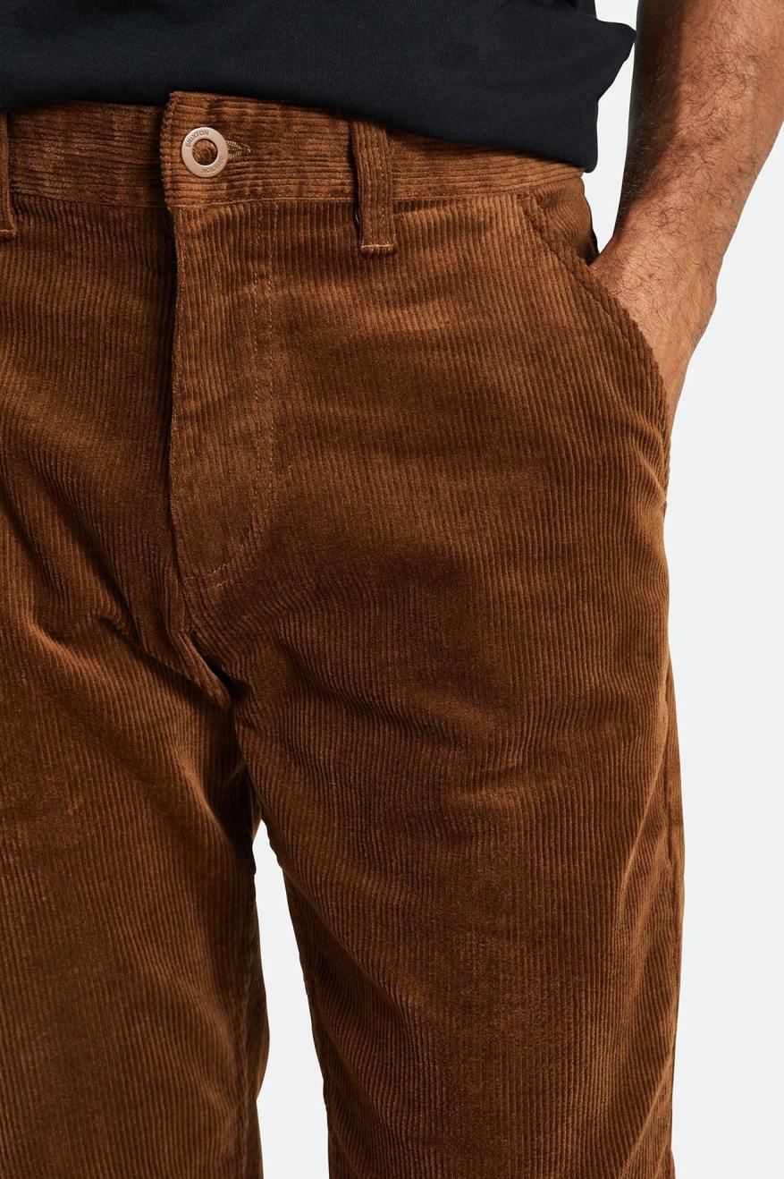 Pantalones Brixton Choice Chino Regular Hombre Marrones | 210745YSZ