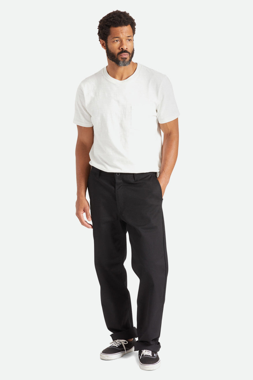 Pantalones Brixton Choice Chino Relaxed Hombre Negras | 429650MGB