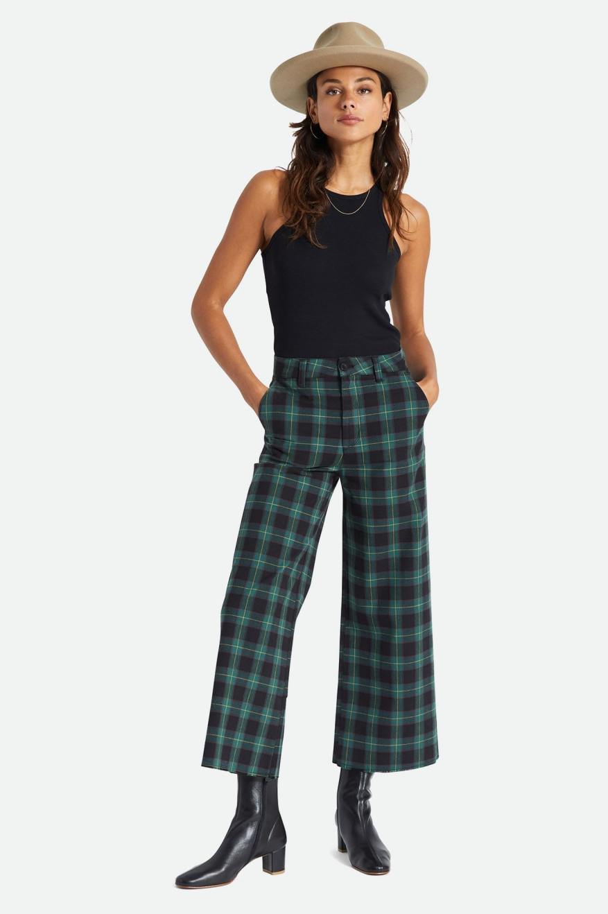 Pantalones Brixton Victory Anchos Leg Mujer Turquesa | 185063KAV