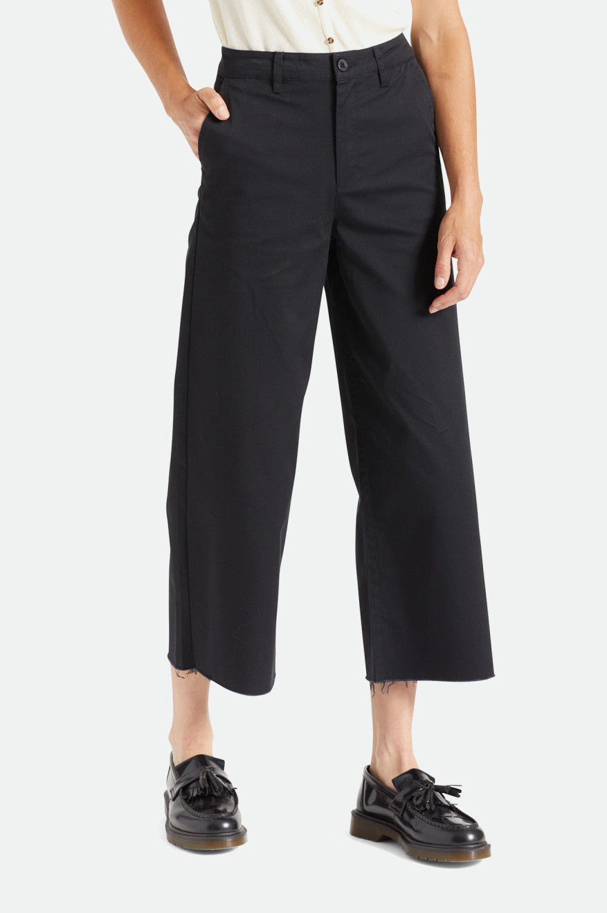 Pantalones Brixton Victory Anchos Leg Mujer Negras | 641528UGR