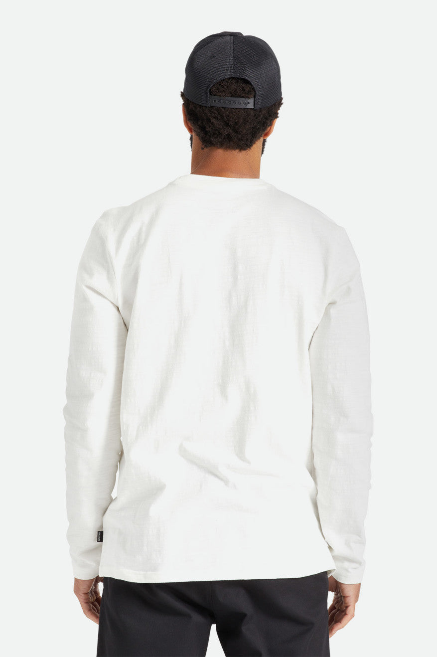 Prendas De Punto Brixton Basic Slub L/S Pocket Hombre Blancas | 805319PQT