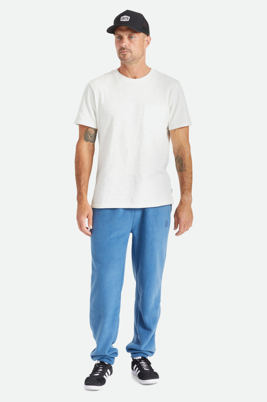 Prendas De Punto Brixton Basic Slub S/S Pocket Hombre Blancas | 514637YIH