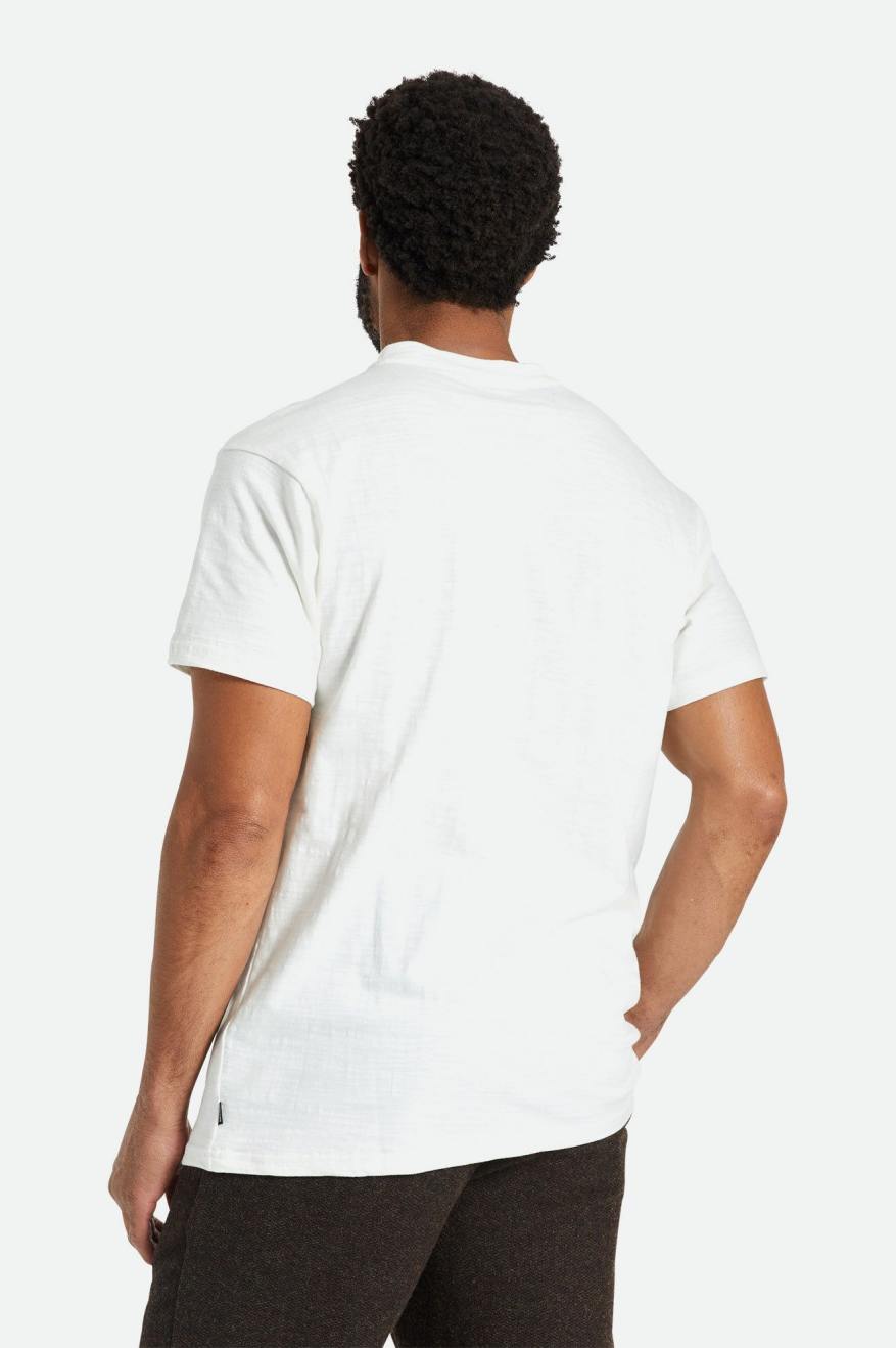 Prendas De Punto Brixton Basic Slub S/S Henley Hombre Blancas | 683021QYK