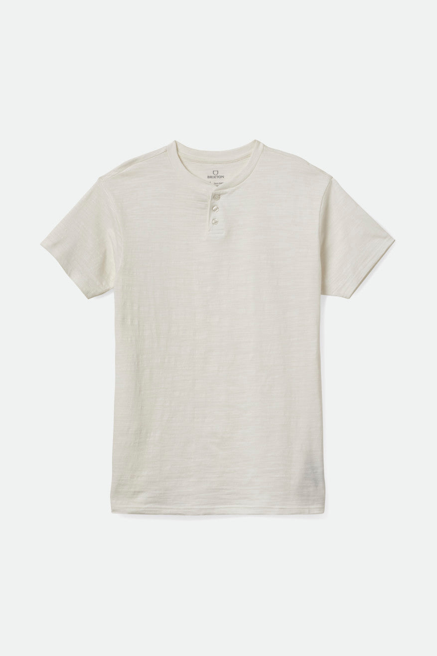 Prendas De Punto Brixton Basic Slub S/S Henley Hombre Blancas | 683021QYK