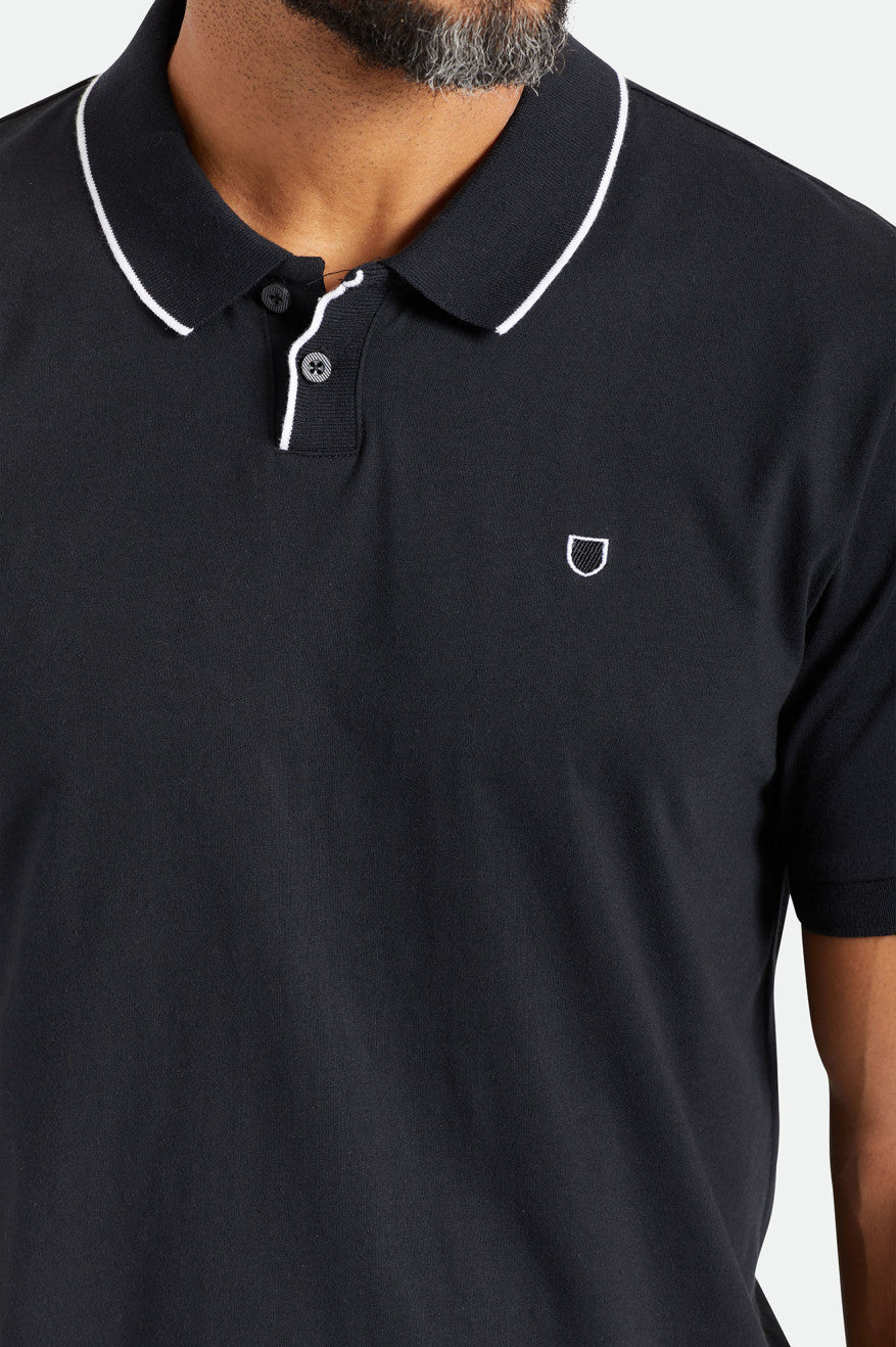 Prendas De Punto Brixton Proper S/S Polo Hombre Negras | 492706VRN