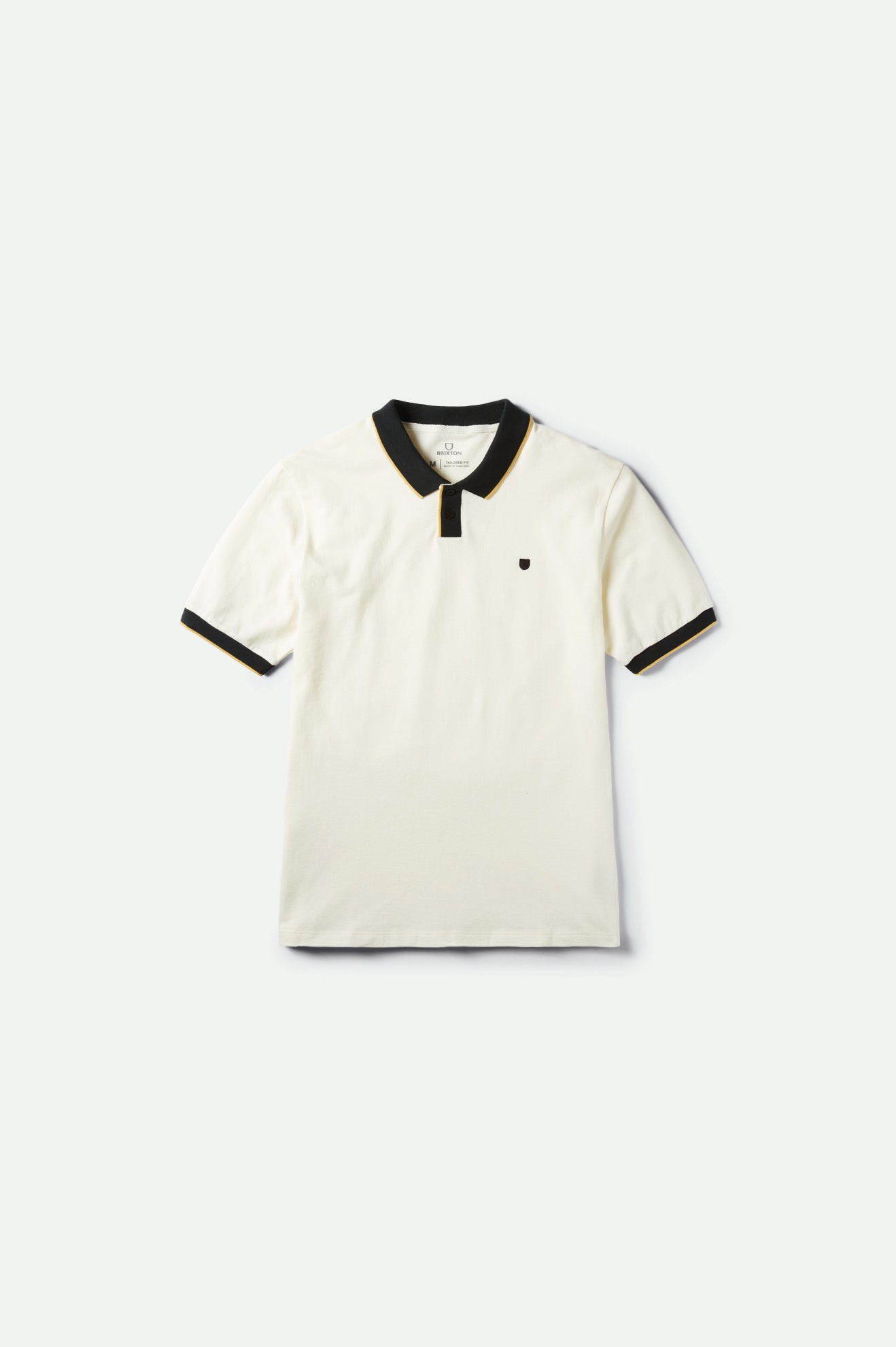 Prendas De Punto Brixton Proper S/S Polo Hombre Blancas Negras | 951064DXU