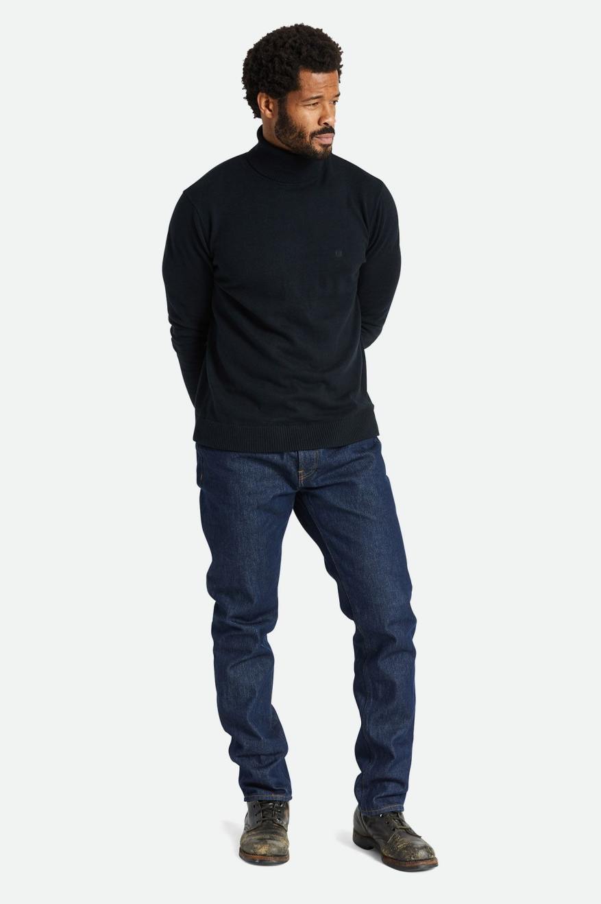 Prendas De Punto Brixton Reserve Cashmere L/S Turtleneck Hombre Negras | 023491NOY