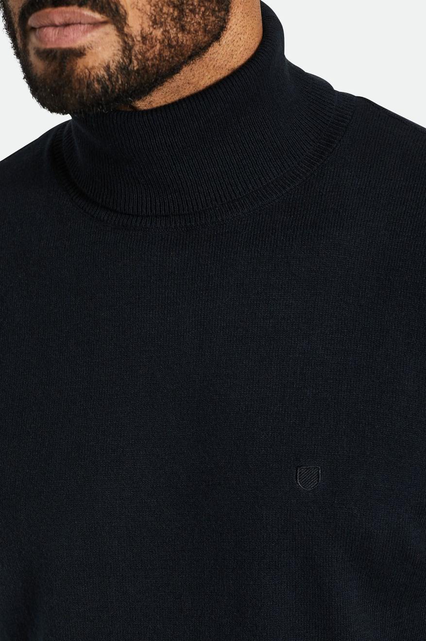 Prendas De Punto Brixton Reserve Cashmere L/S Turtleneck Hombre Negras | 023491NOY