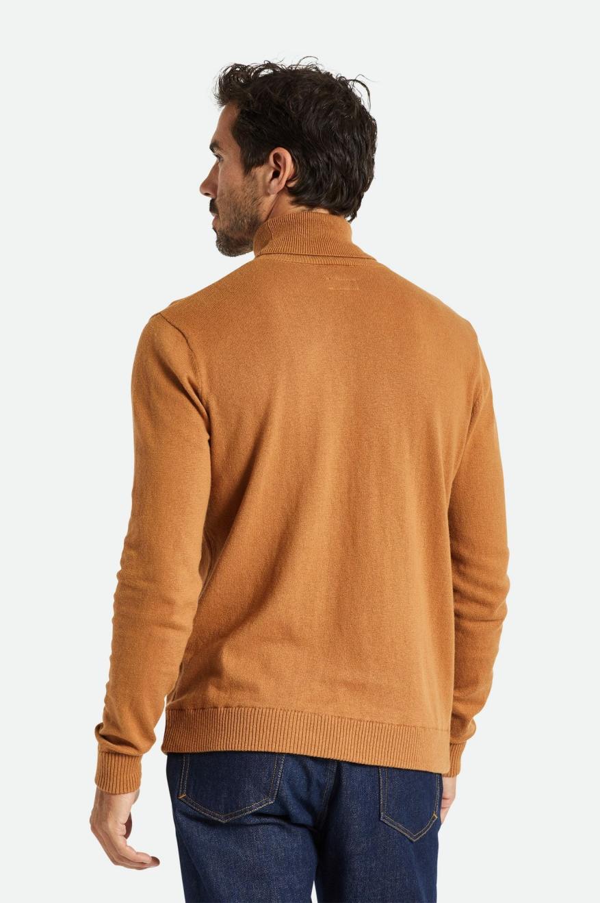 Prendas De Punto Brixton Reserve Cashmere L/S Turtleneck Hombre Marrones | 256079GJW