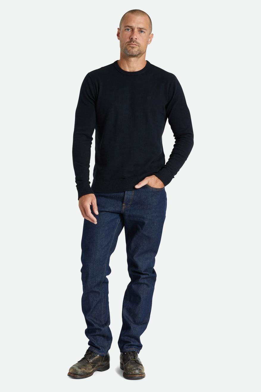 Prendas De Punto Brixton Reserve Cashmere Sueter Hombre Negras | 406728BWO