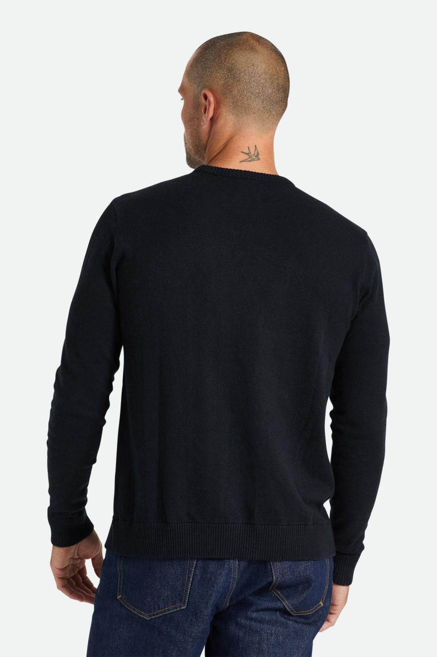 Prendas De Punto Brixton Reserve Cashmere Sueter Hombre Negras | 406728BWO