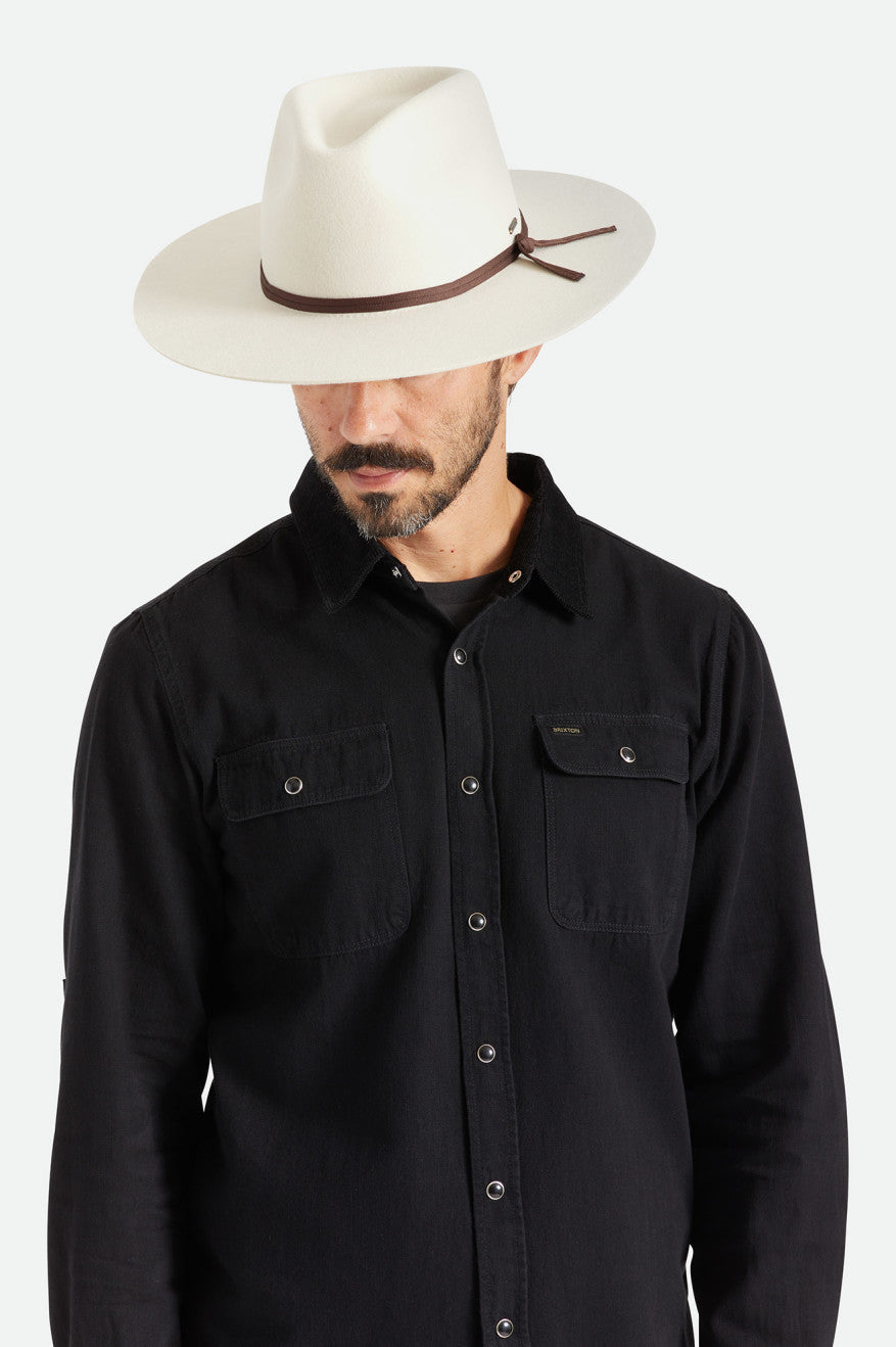 Sombreros Brixton Cohen Cowboy Hombre Blancas | 702395XIR