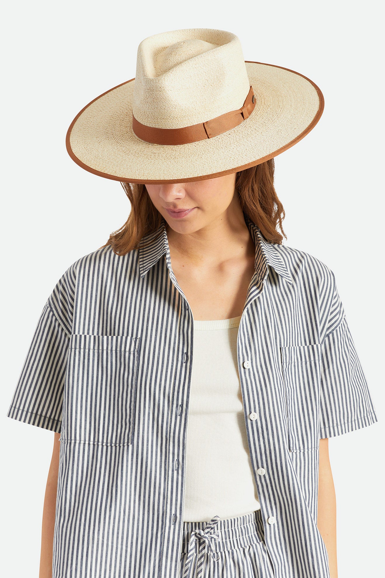 Sombreros Brixton Jo Straw Rancher Hat Mujer Beige | 738491FTR