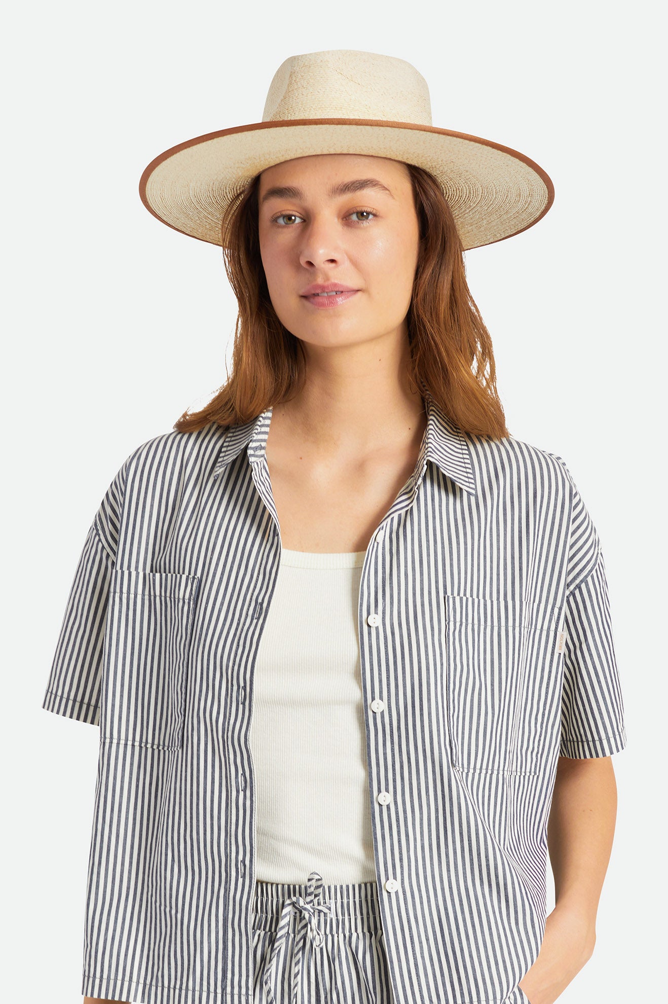 Sombreros Brixton Jo Straw Rancher Hat Mujer Beige | 738491FTR