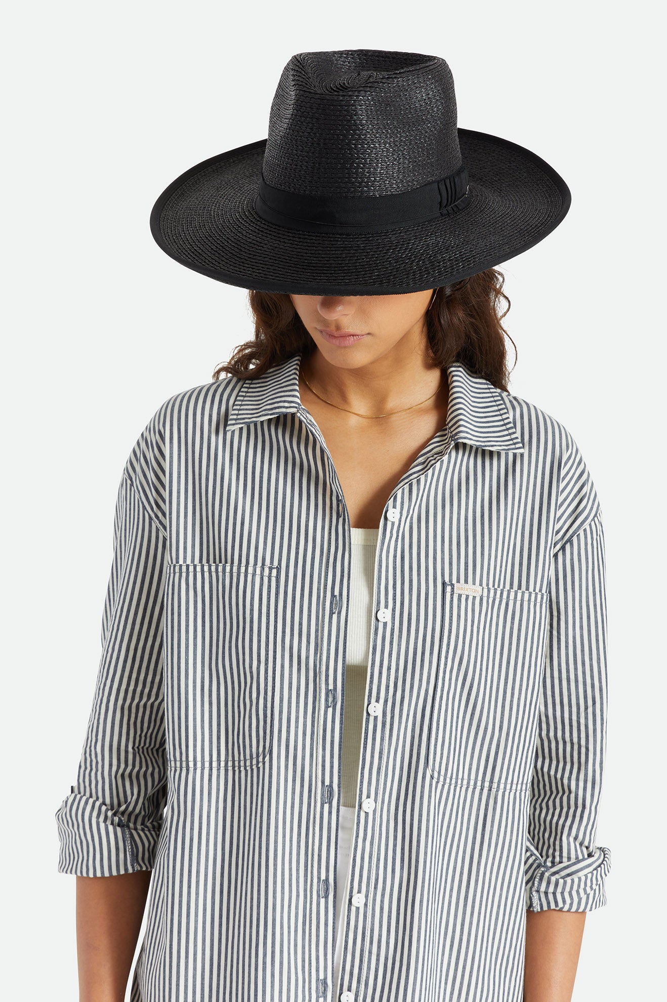 Sombreros Brixton Reno Straw Hat Mujer Negras | 567124DXT