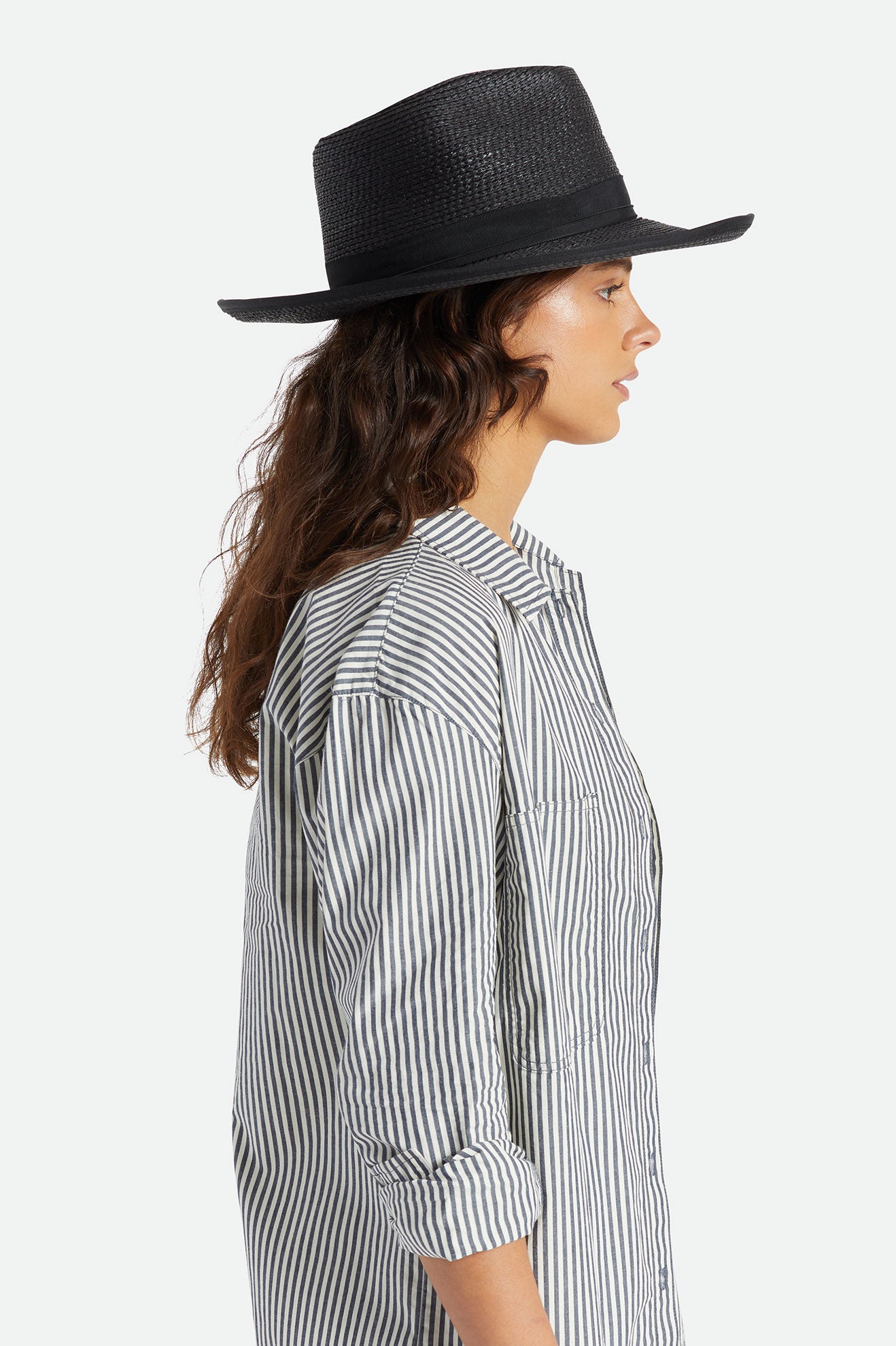 Sombreros Brixton Reno Straw Hat Mujer Negras | 567124DXT