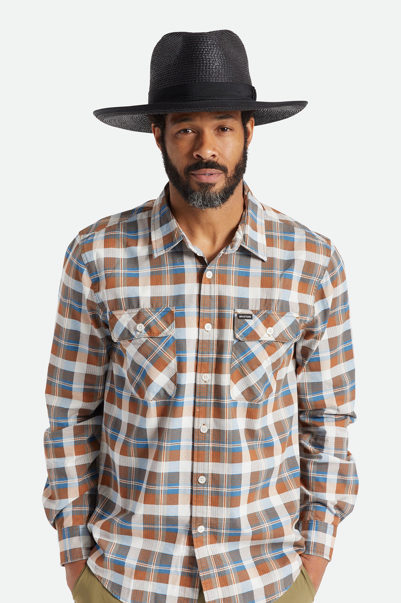 Sombreros Brixton Reno Straw Hombre Negras | 017543YXP