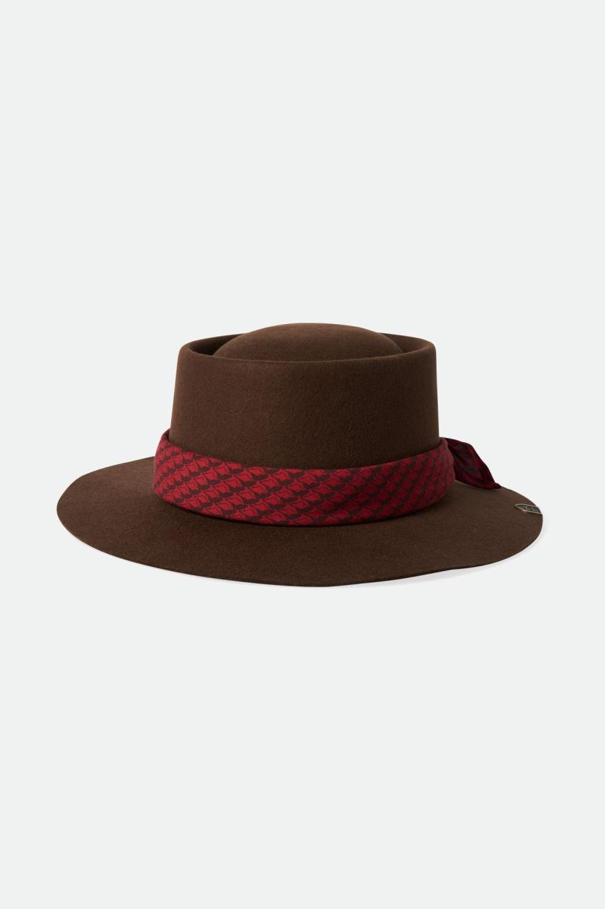 Sombreros De Fieltro Brixton Fender Jaguar Contour Fedora Mujer Marrones | 587341BZS