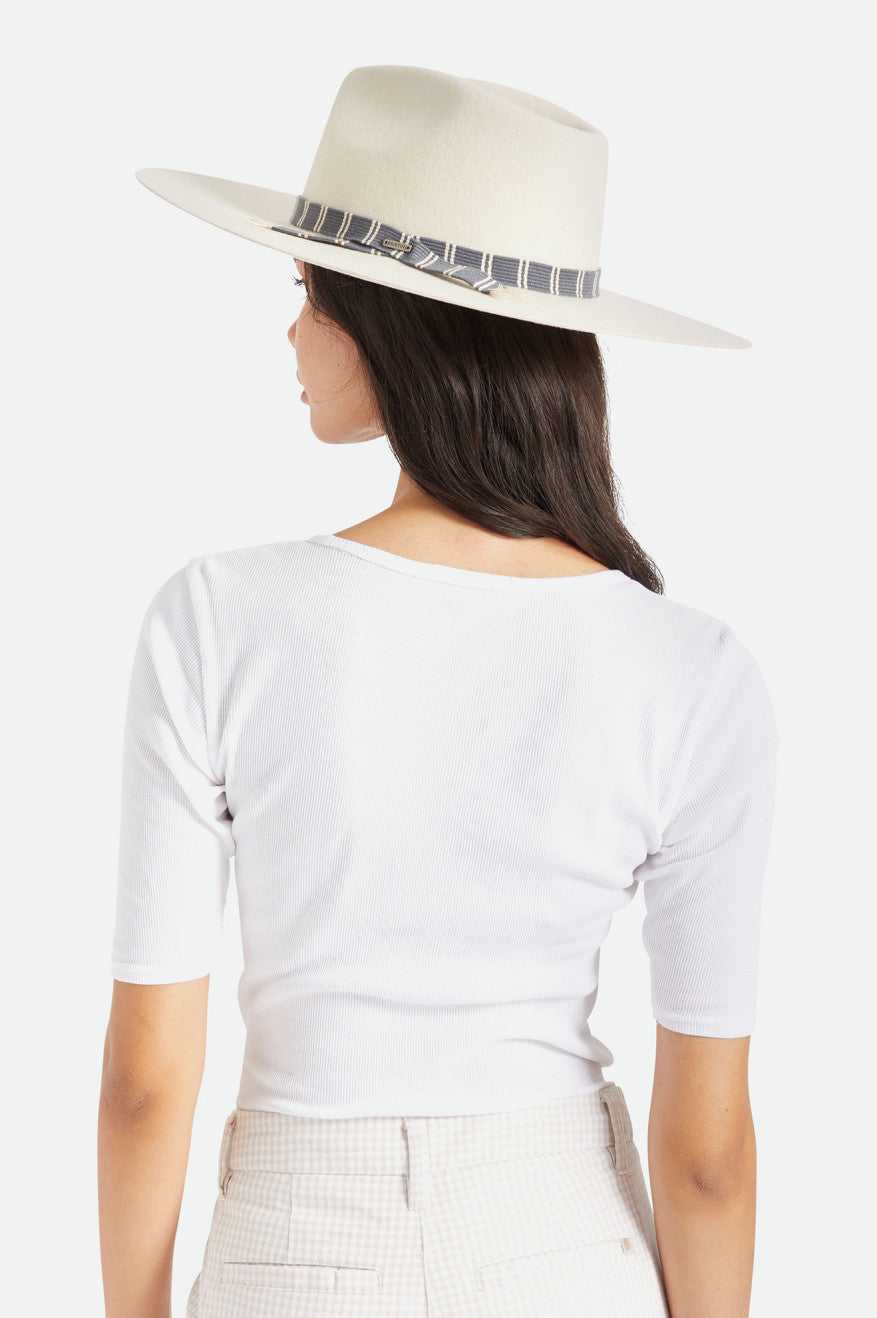 Sombreros De Fieltro Brixton Leigh Felt Fedora Mujer Blancas | 524891DTA