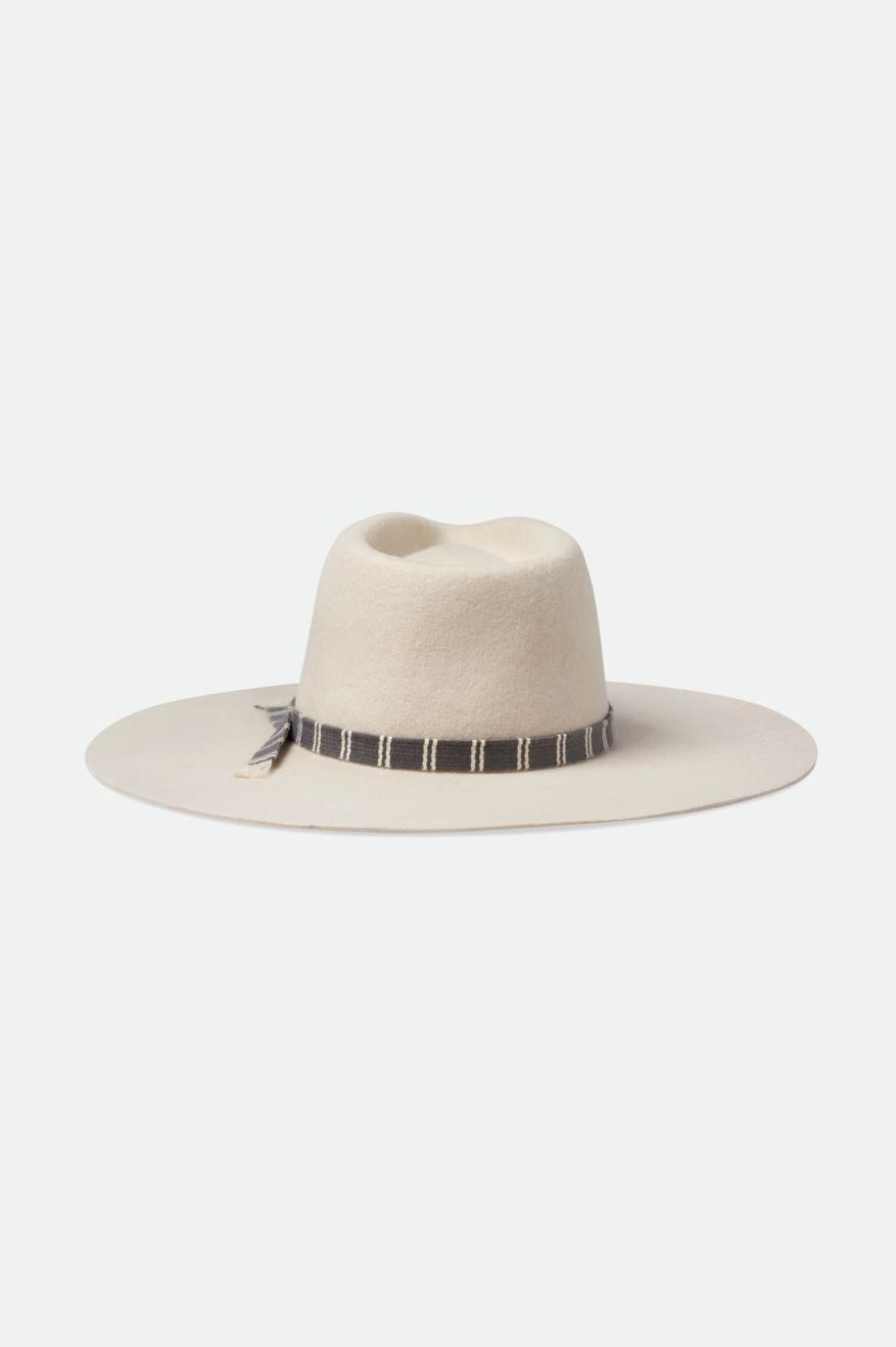 Sombreros De Fieltro Brixton Leigh Felt Fedora Mujer Blancas | 524891DTA