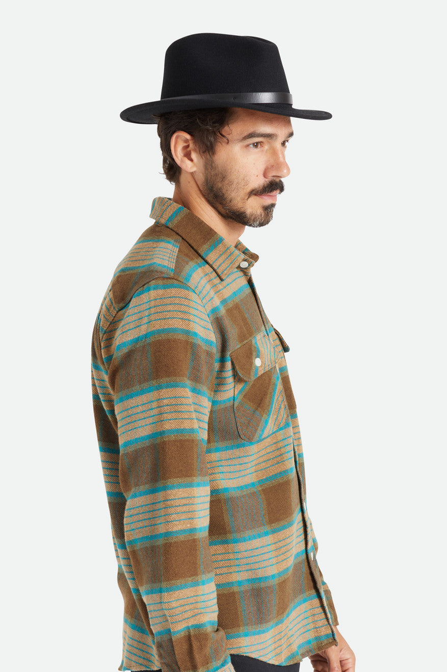 Sombreros De Fieltro Brixton Messer Hombre Negras | 158976RDM