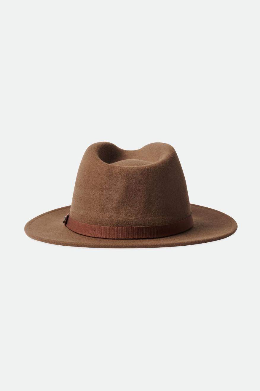 Sombreros De Fieltro Brixton Messer Packable Fedora Mujer Marrones | 214085CVG