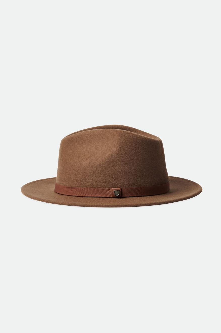 Sombreros De Fieltro Brixton Messer Packable Fedora Mujer Marrones | 214085CVG