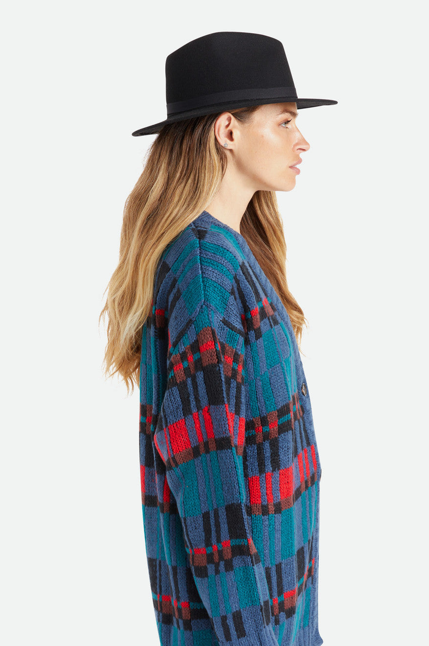 Sombreros De Fieltro Brixton Messer Packable Fedora Mujer Negras | 675984EWK