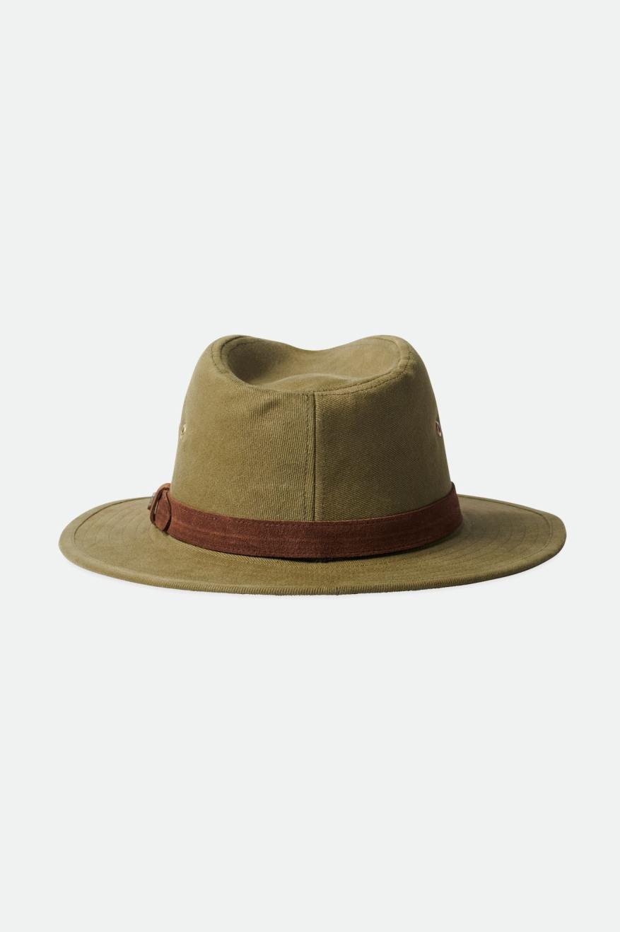 Sombreros De Fieltro Brixton Messer Utility Adventure Hombre Verde Oliva | 195306ZQD