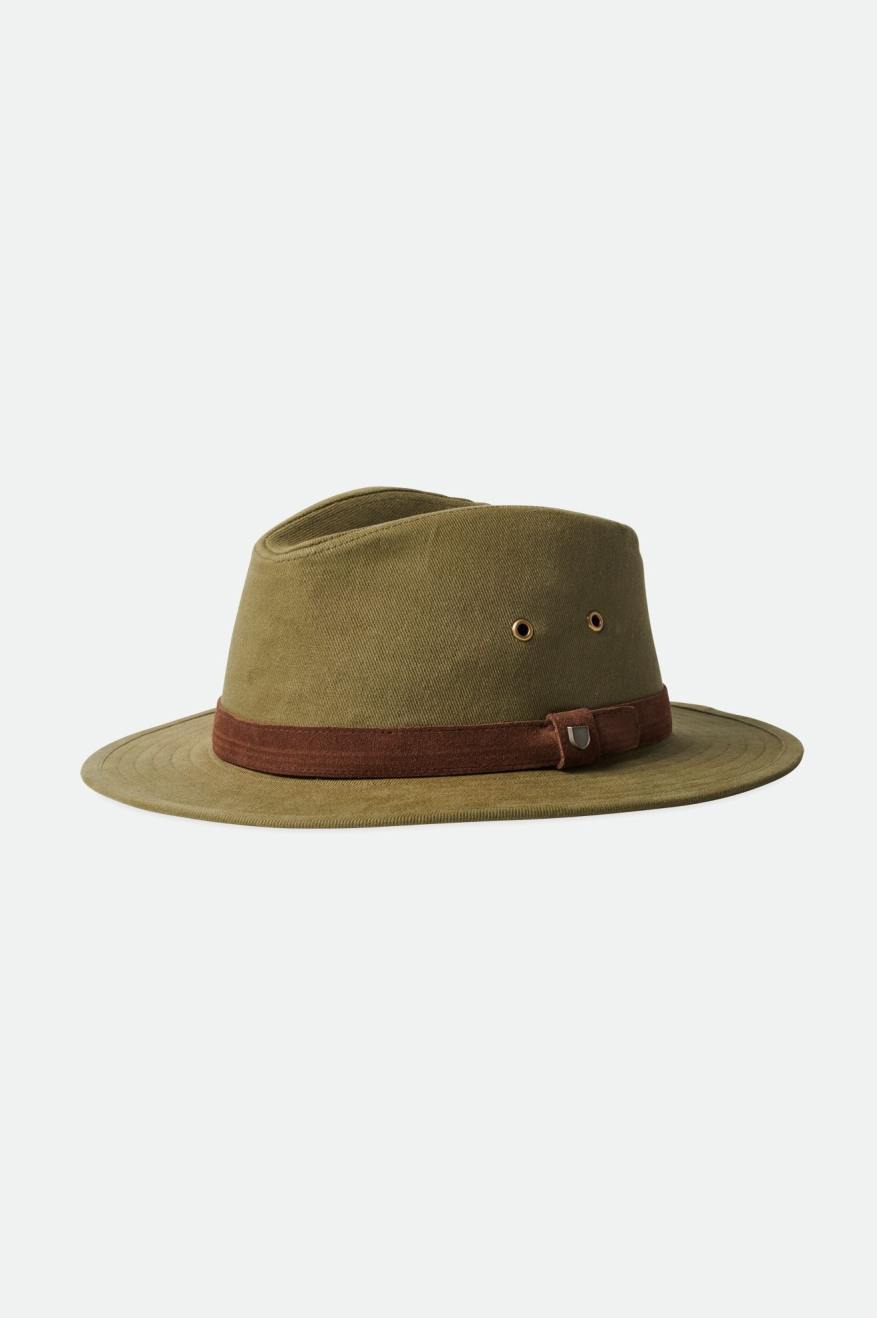 Sombreros De Fieltro Brixton Messer Utility Adventure Hombre Verde Oliva | 195306ZQD