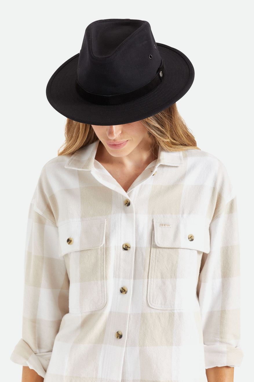 Sombreros De Fieltro Brixton Messer Utility Adventure Fedora Mujer Negras | 257418DZQ