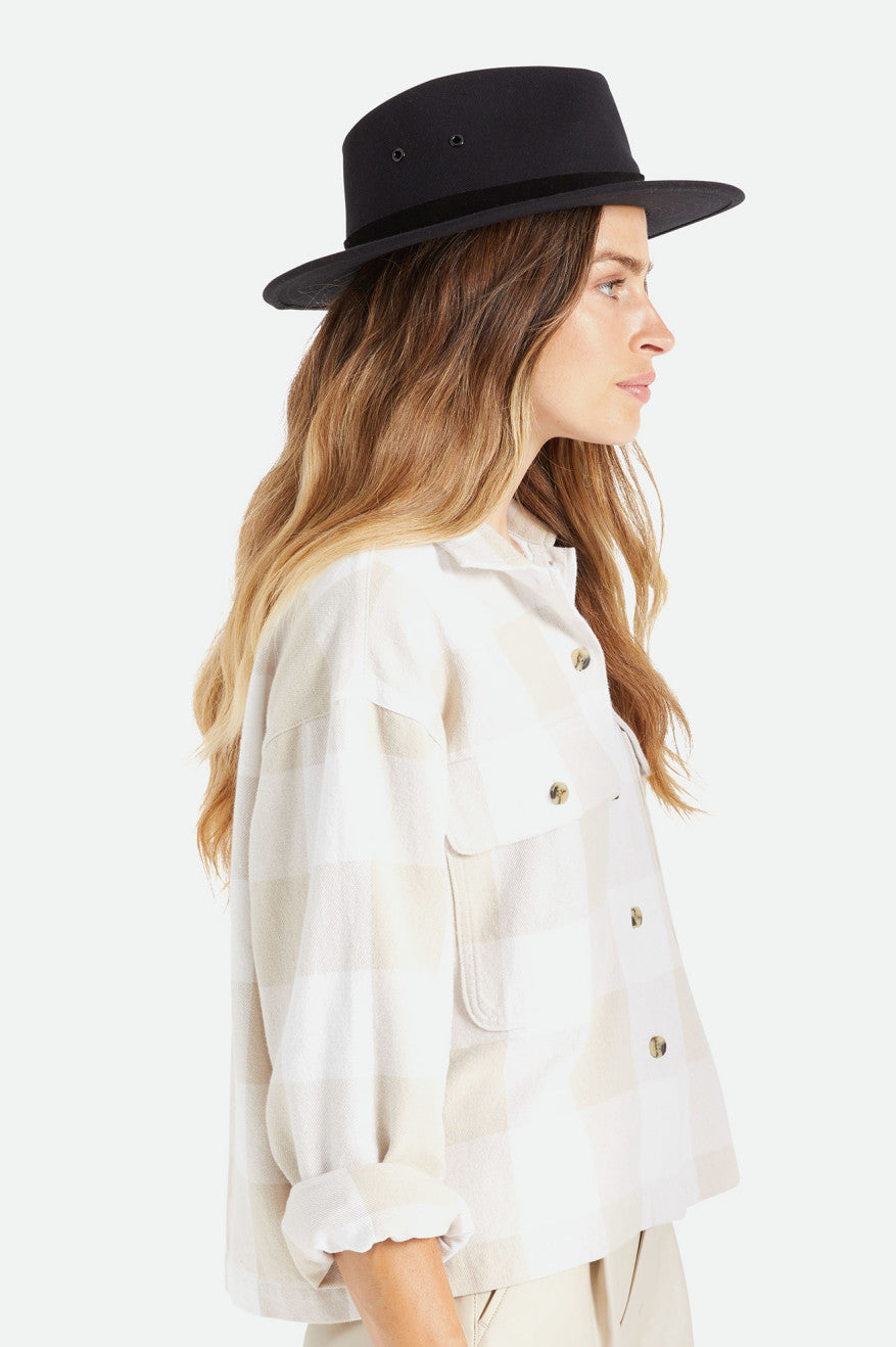 Sombreros De Fieltro Brixton Messer Utility Adventure Fedora Mujer Negras | 257418DZQ